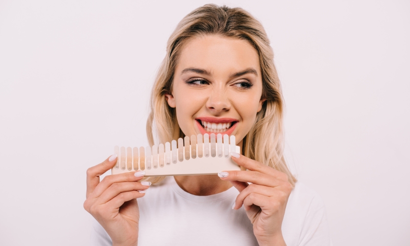 fix a Gummy smile with porcelain veneers